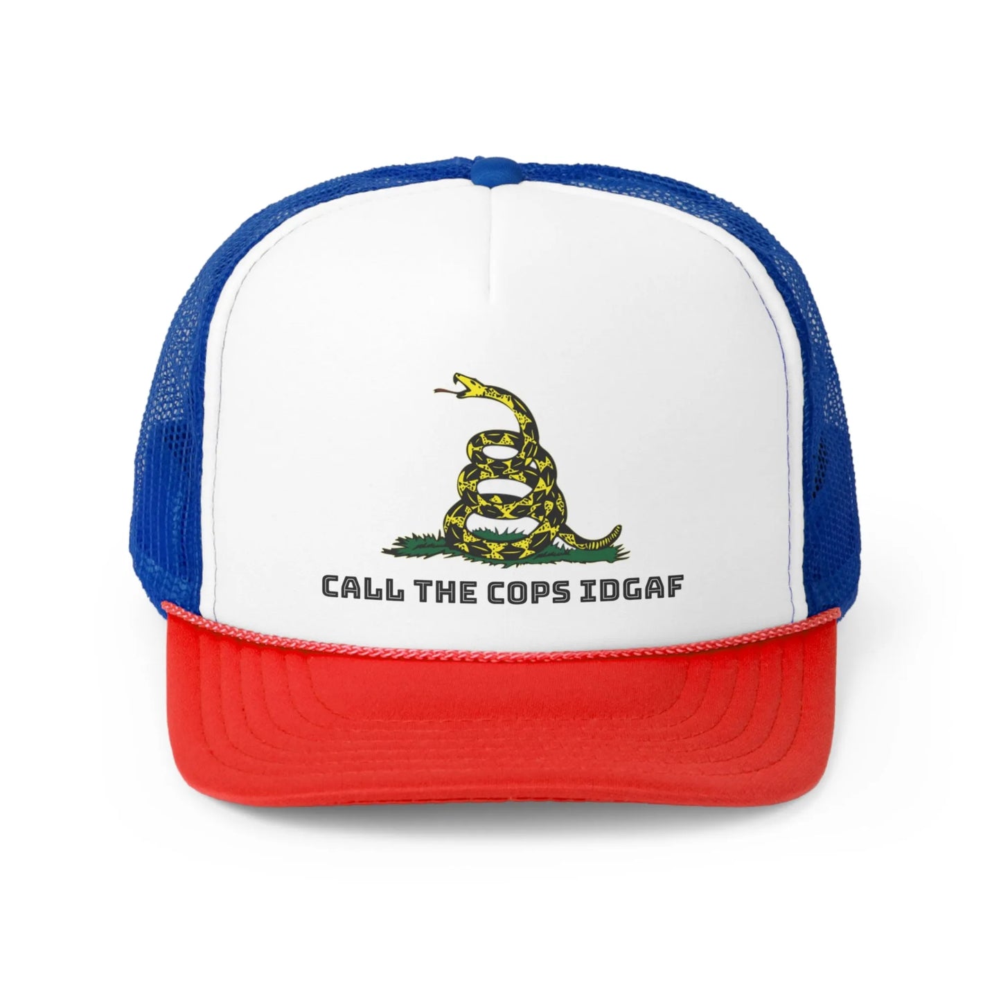 Call Cops IDGAF Gadsen Trucker Caps - 4LibertyShop.com