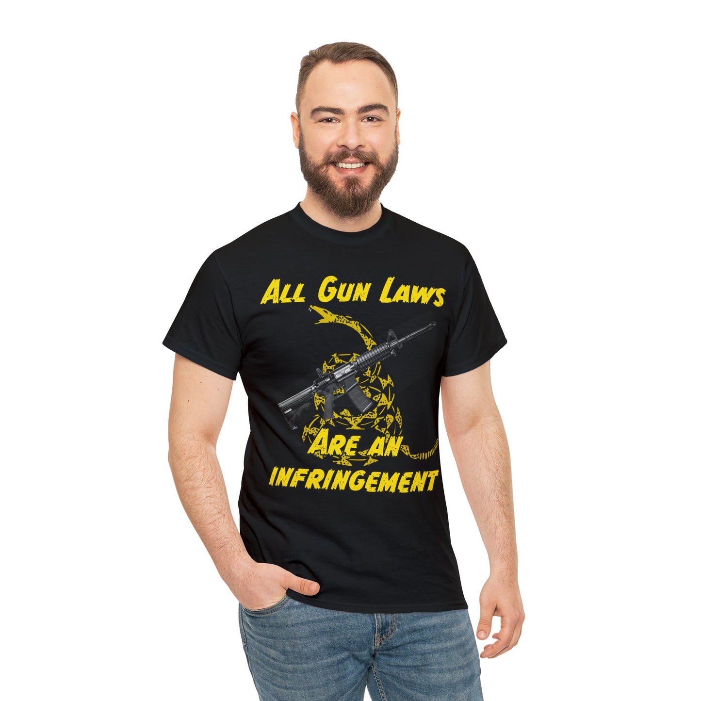 All Gun Laws Are Infringements AR15 Gadsden T-Shirt