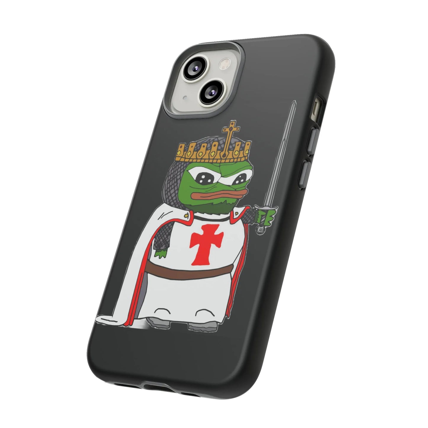 Crusader Pepe Cell Phone Case - Deus Vult Knight Phone Cover - 4LibertyShop.com