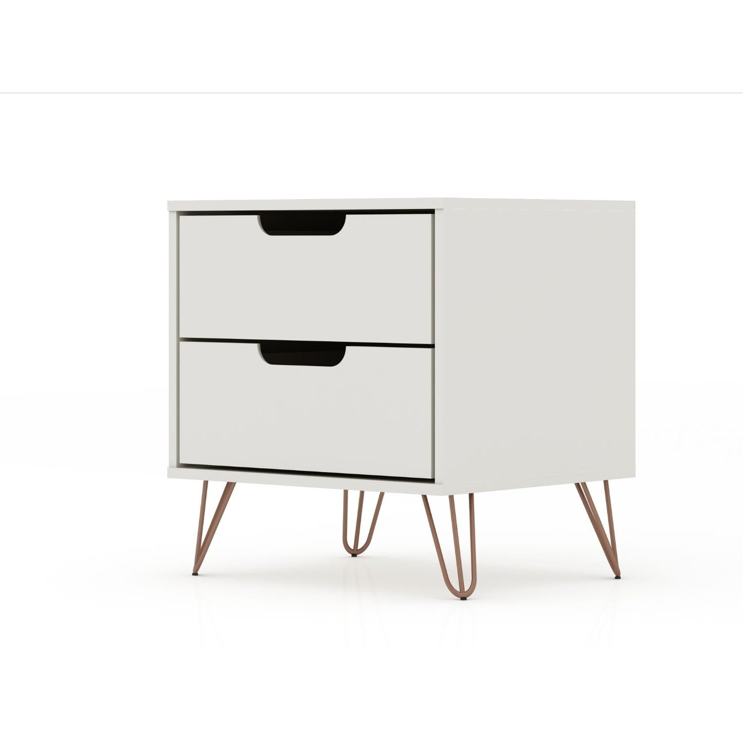 Rockefeller - Nightstand With 2 Drawers - Off White