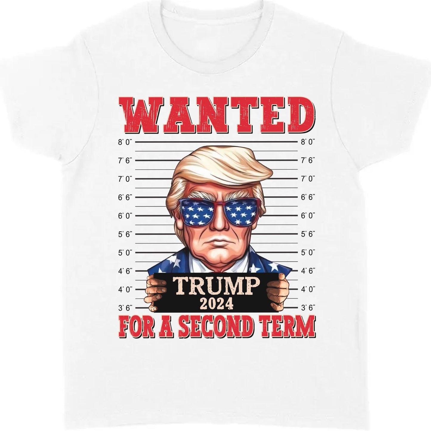 Wanted Trump For A Second Term Shirt | Trump 2024 Shirt | Trump Supporters Tee | Donald Trump Shirt Bright C1083 - GOP