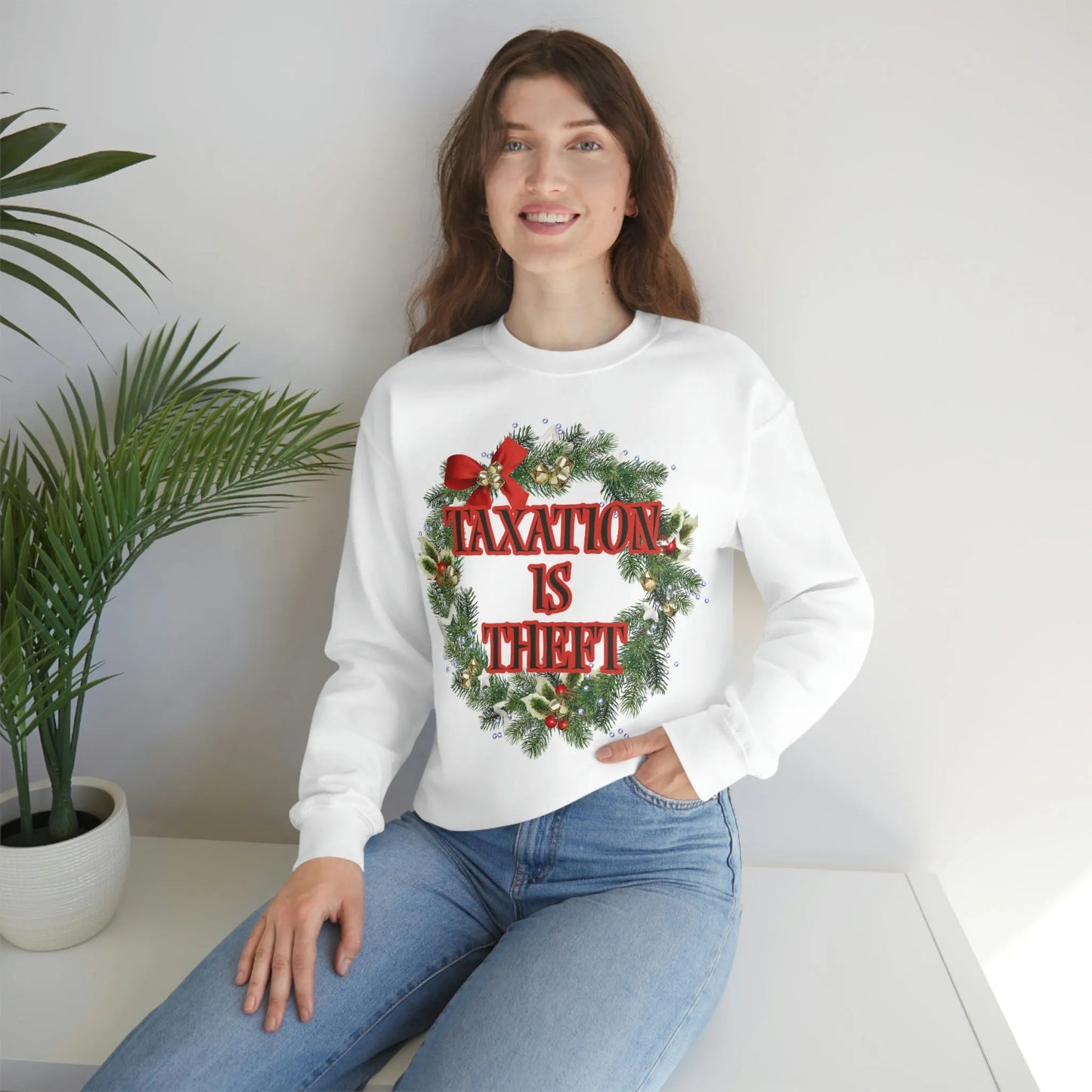 Taxation is Theft Unisex Crewneck Sweatshirt - 4LibertyShop.com