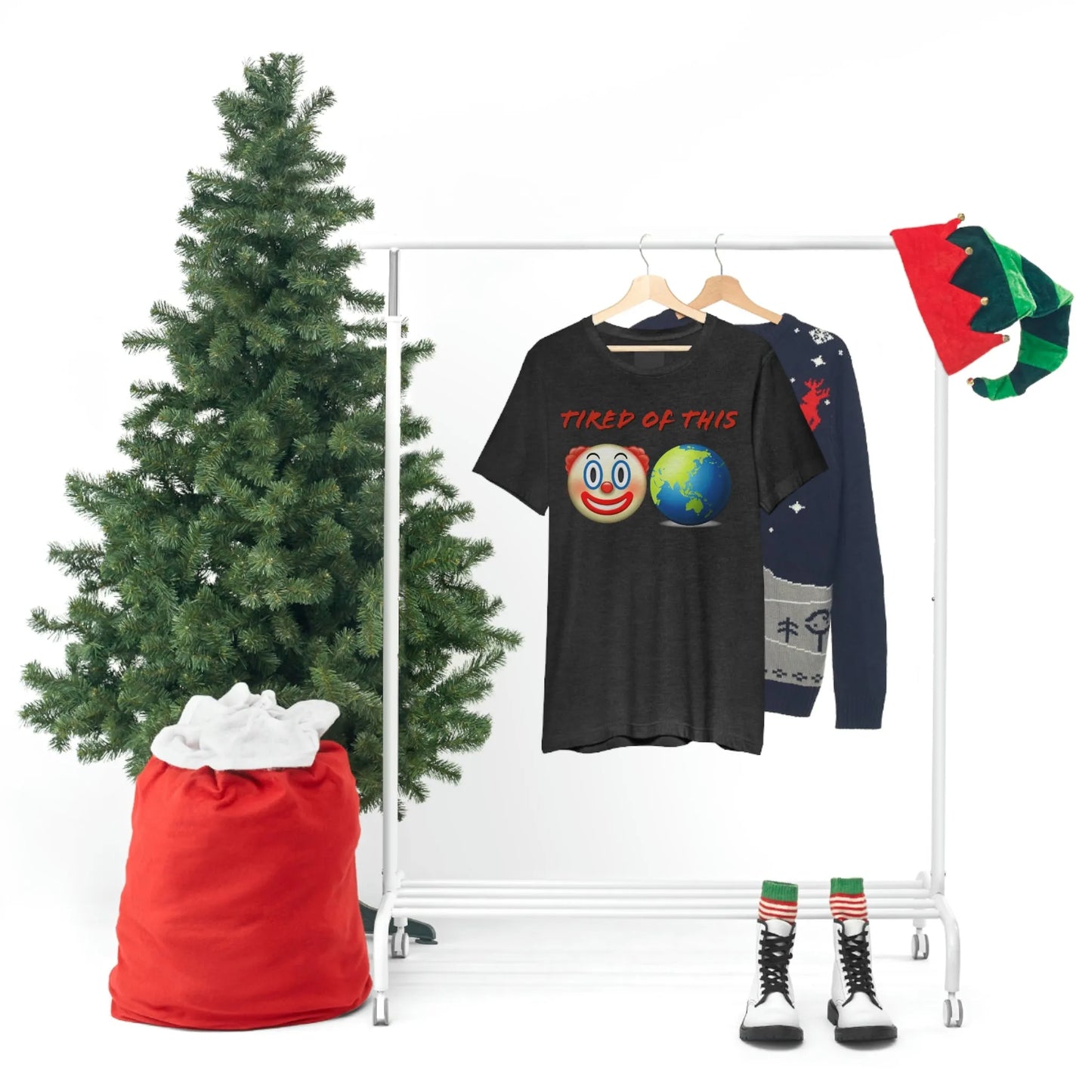 Tired Of This Clown World Emoji T-Shirt