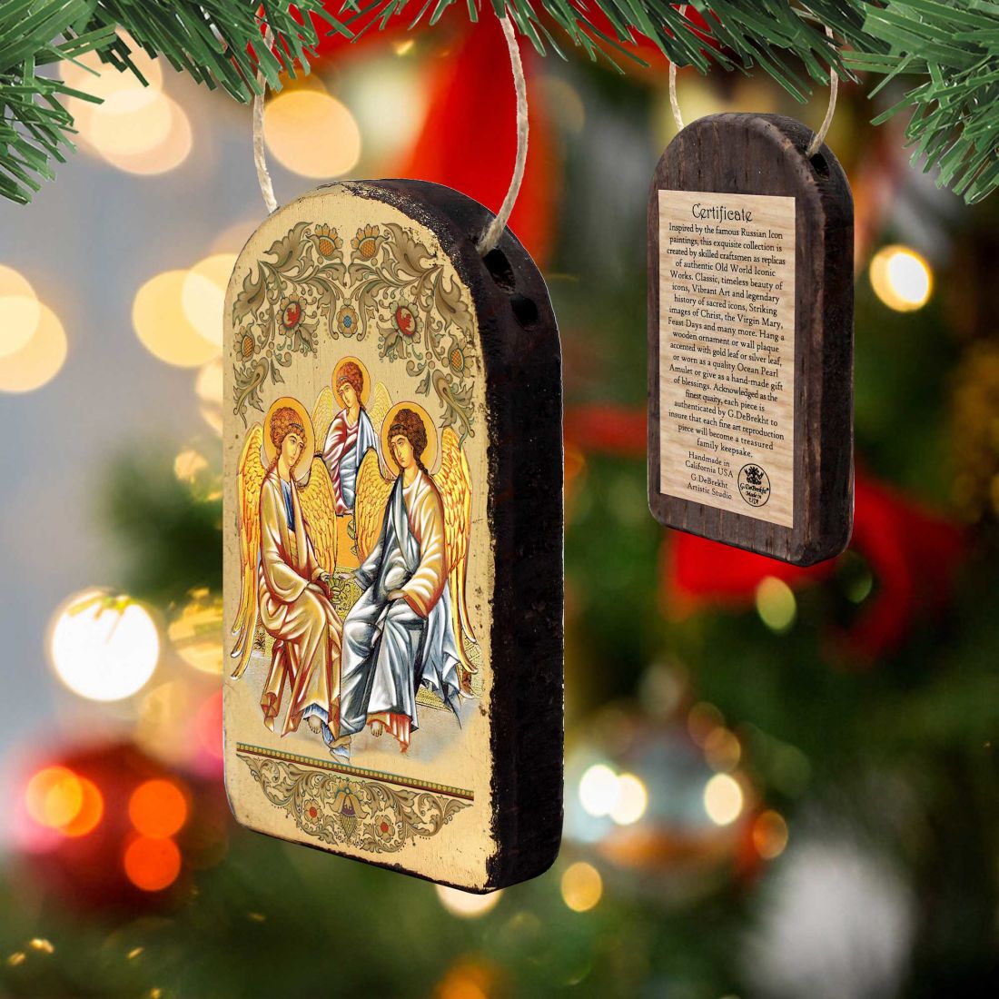 Testament Trinity Religious Orthodox Sacred Icon Ornament - Inspirational Icon Decor - 87015