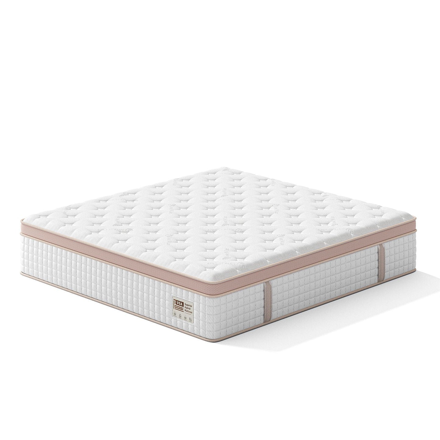 14" King Size Firm Hybrid Mattress with Gel Memory Foam and Pocket Springs