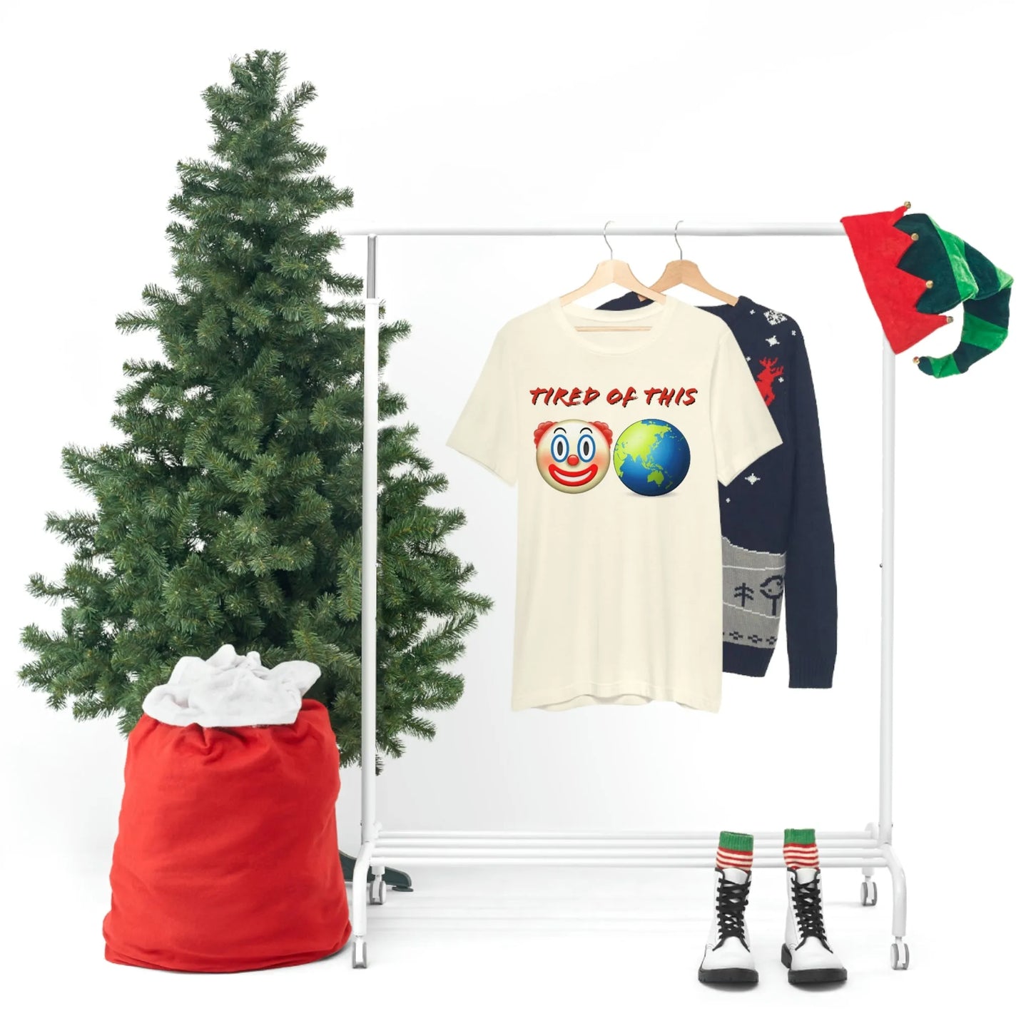 Tired Of This Clown World Emoji T-Shirt