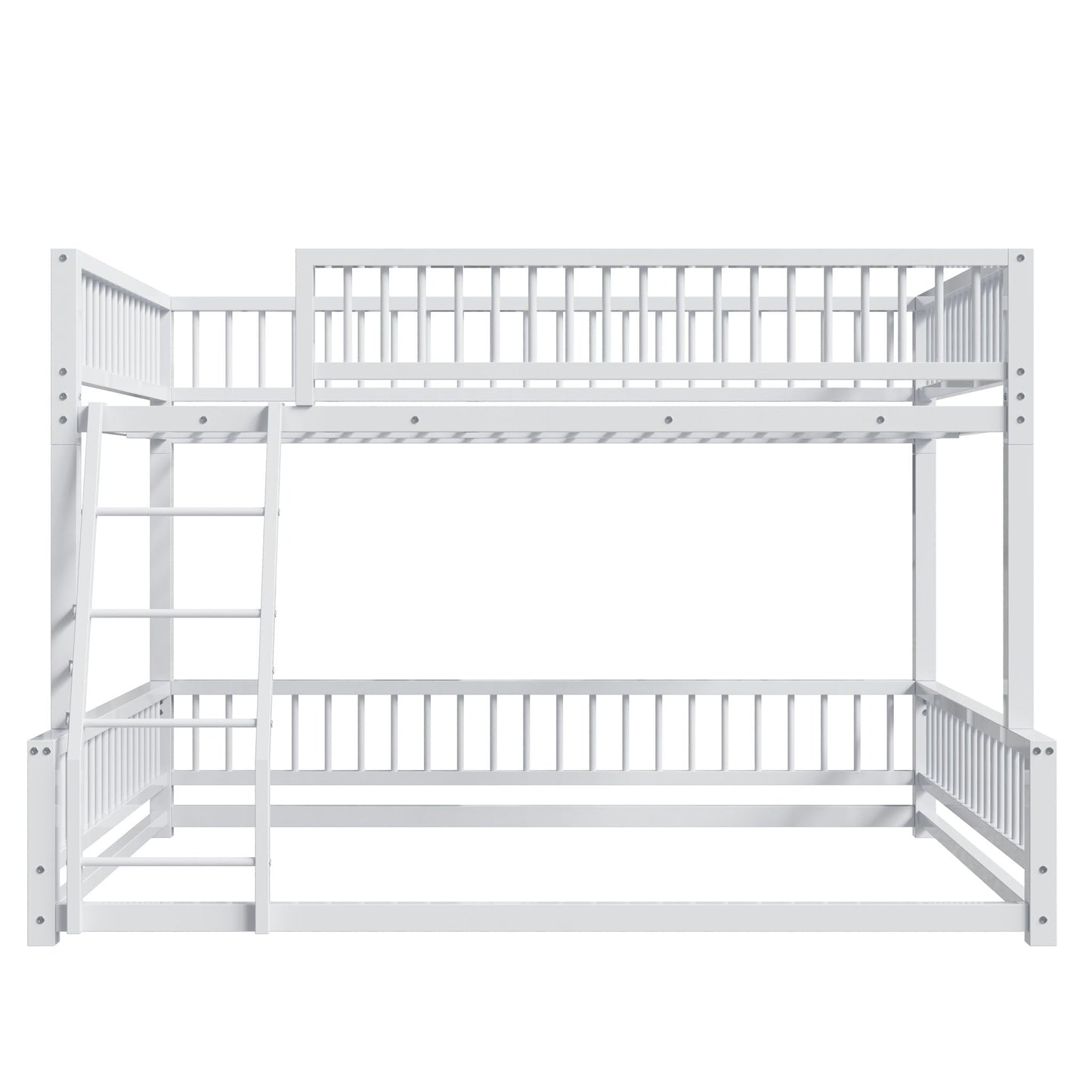 Bunk Bed With Ladder And Safety Guardrails