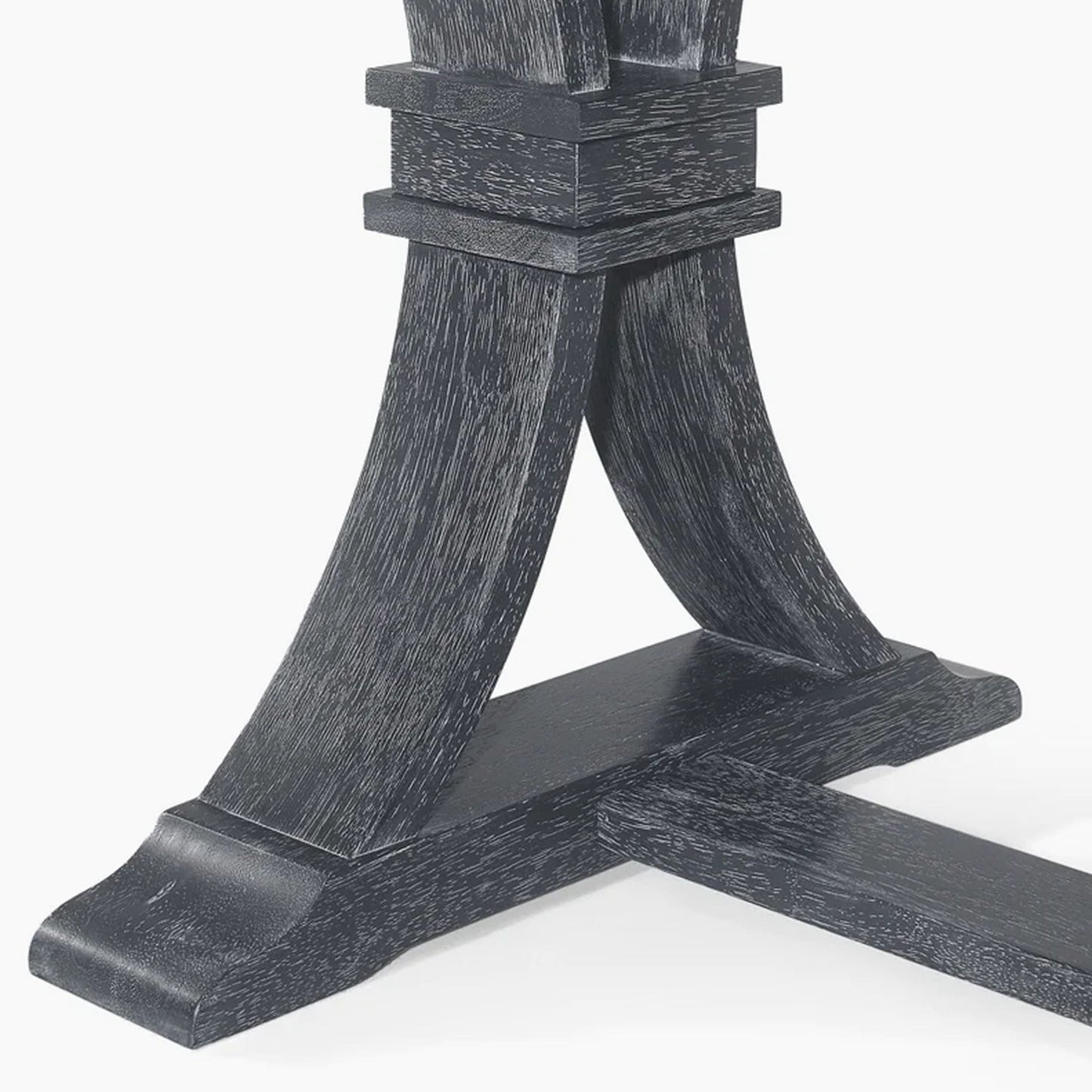 Devingo Extendable Dining Table Rustic Style - Gray
