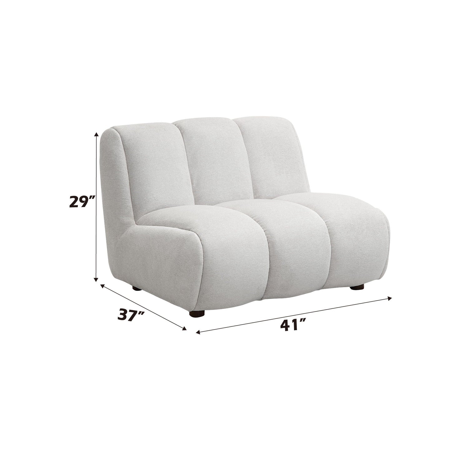 Manilla Sectional Sofa With Chair - Ivory White