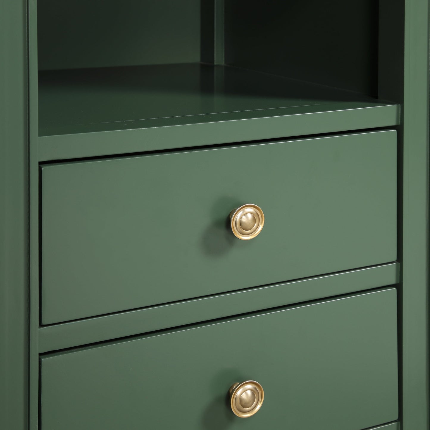Winston 2-Drawer Storage Nightstand in Vintage Green