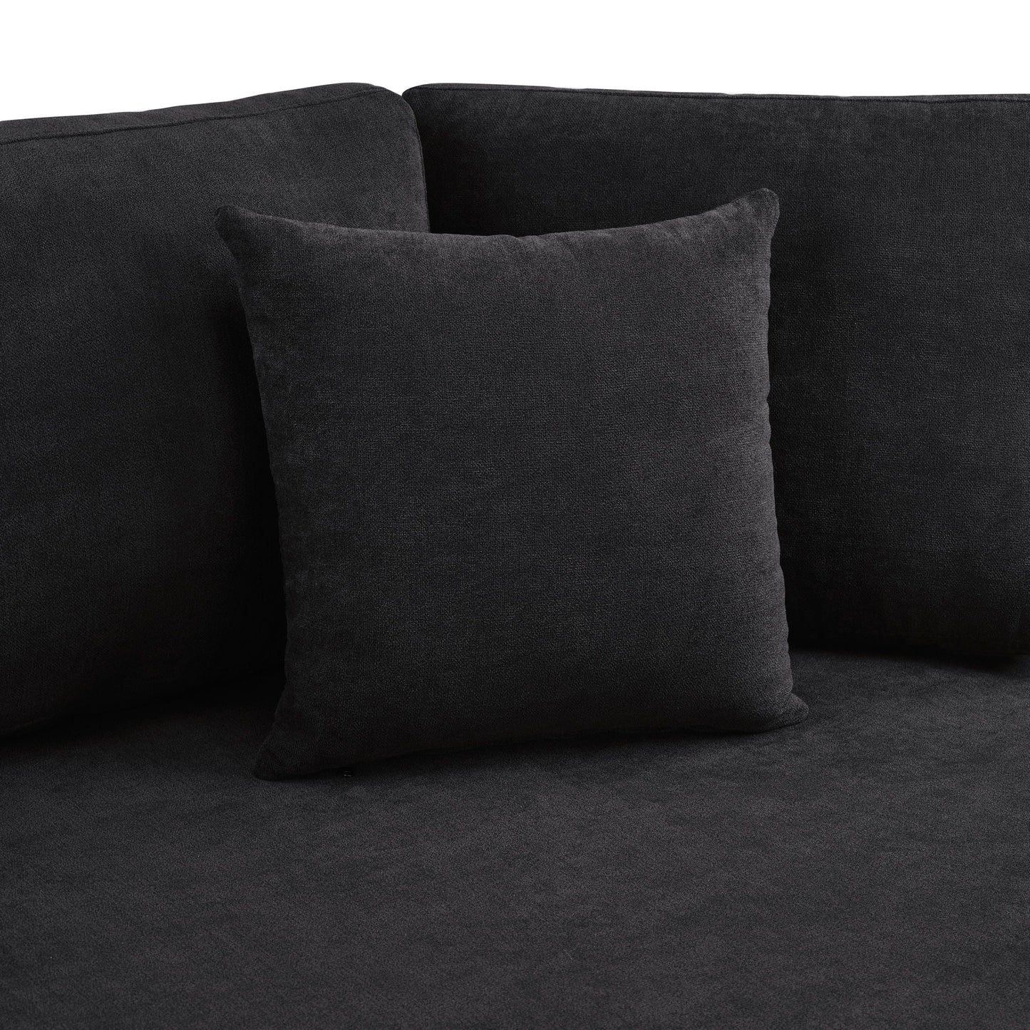 Modern 3 Seater Upholstered Sofa With Curved Design