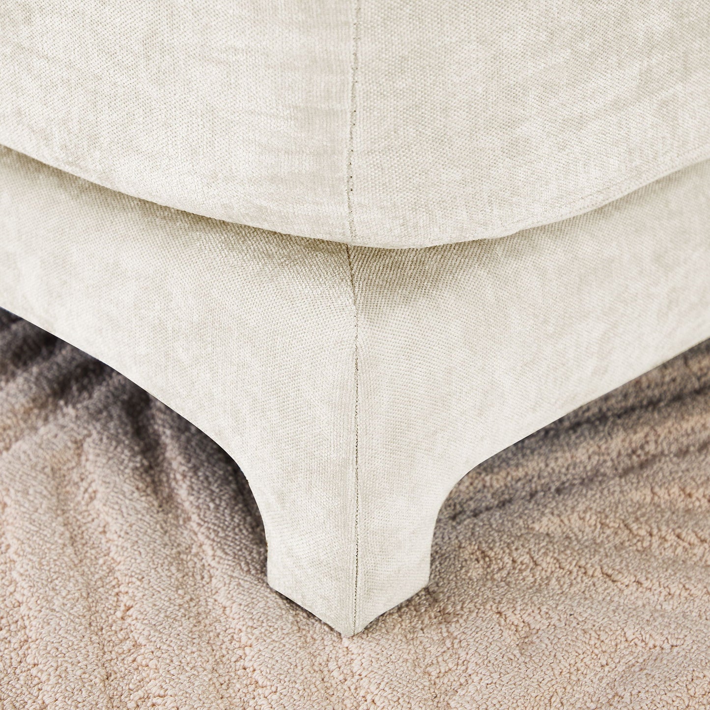 Stylish Sofa With Ottoman And Lumbar Pillows, Ergonomic Design