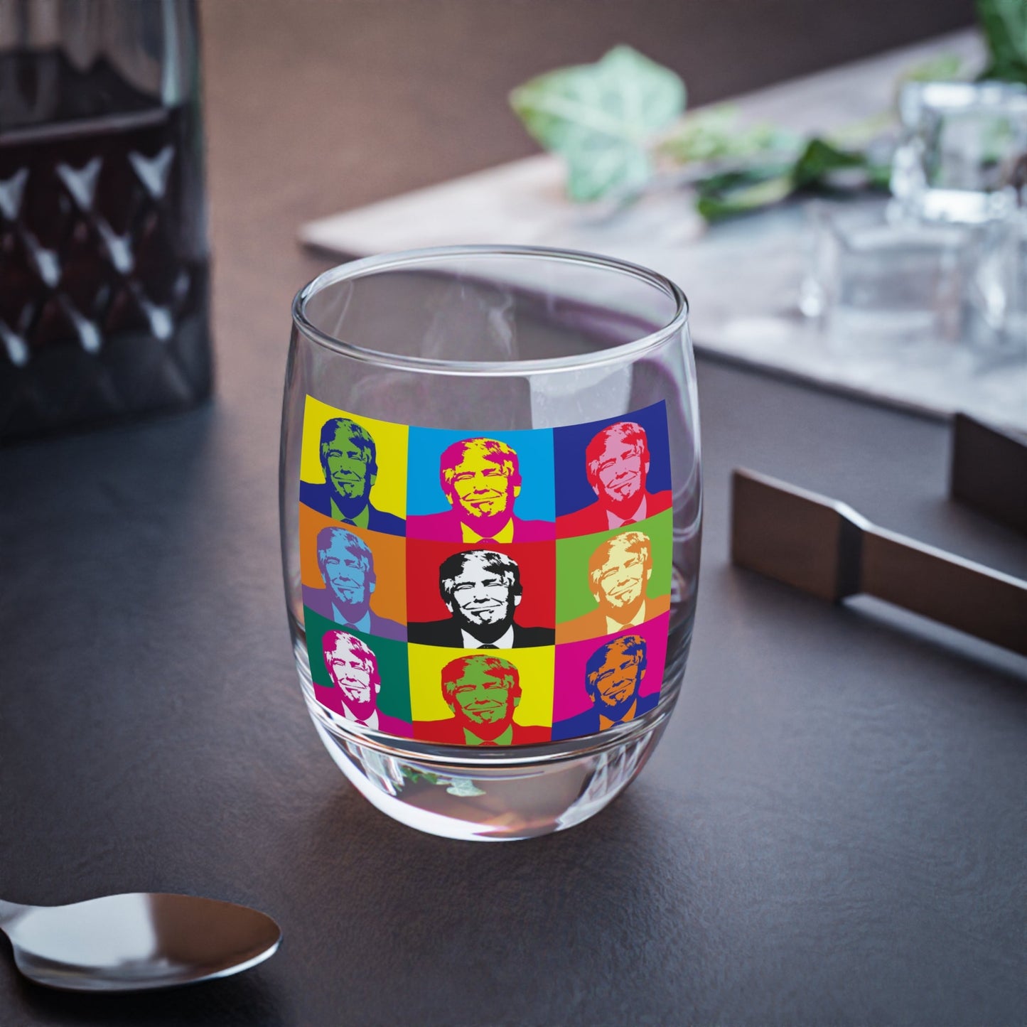 Donald Trump Triumphant Pop Art Whiskey Glass - 4LibertyShop.com