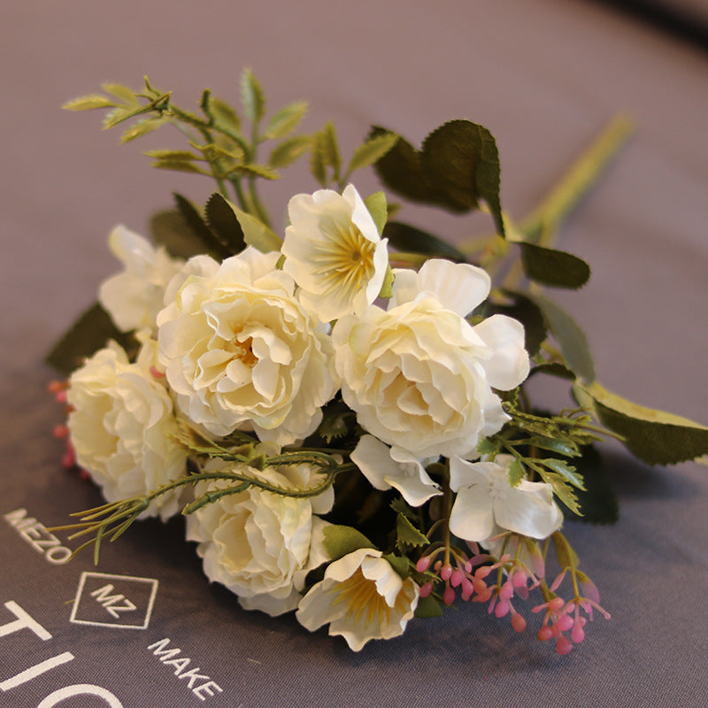 Family Dining Table Wedding Supplies Plastic Peony Bouquet Props