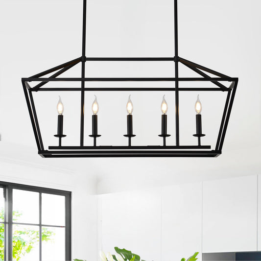 5-Light Farmhouse Kitchen Island Lighting