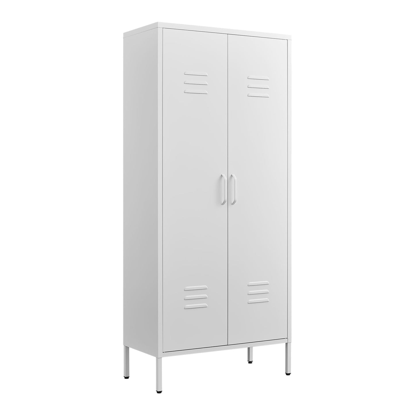 Modern Storage Cabinet with Adjustable Shelves and Magnetic Door Stopper