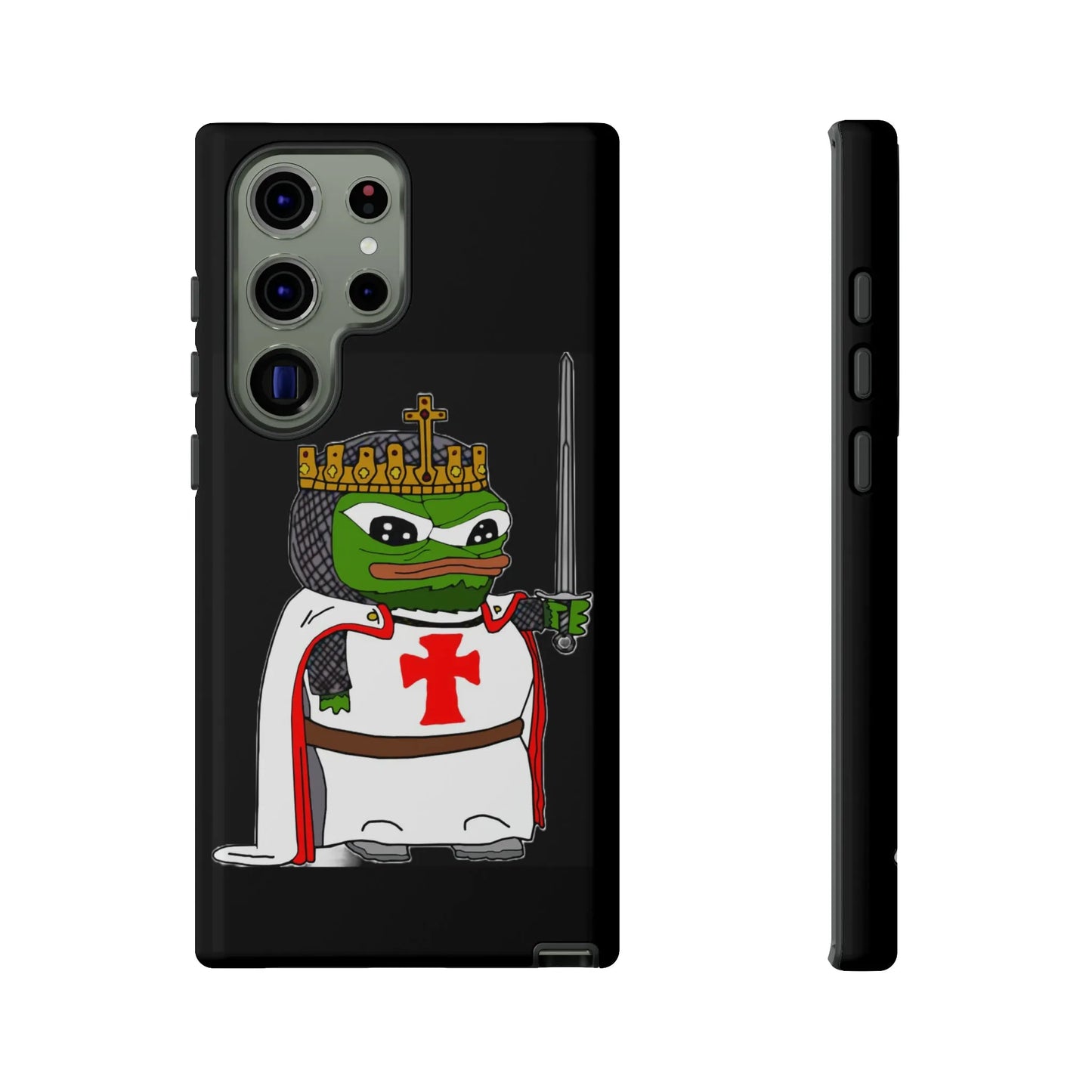 Crusader Pepe Cell Phone Case - Deus Vult Knight Phone Cover - 4LibertyShop.com