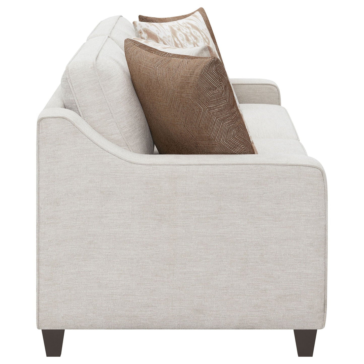 Mahaffey - 2 Piece Track Arm Living Room Set - Beige