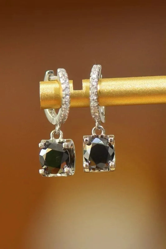 2 Carat Moissanite 925 Sterling Silver Drop Earrings