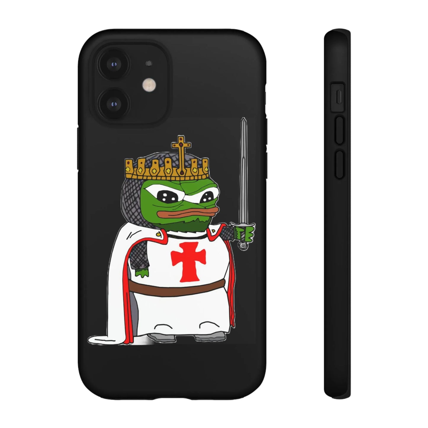 Crusader Pepe Cell Phone Case - Deus Vult Knight Phone Cover - 4LibertyShop.com
