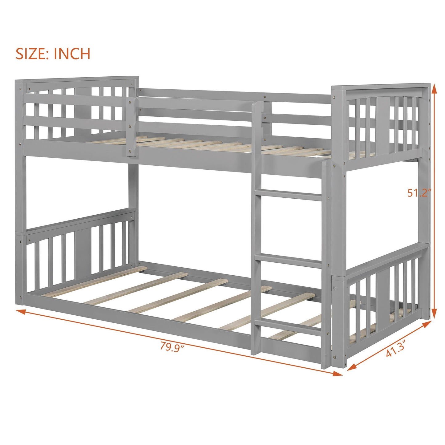 Solid Construction Bunk Bed & Ladder