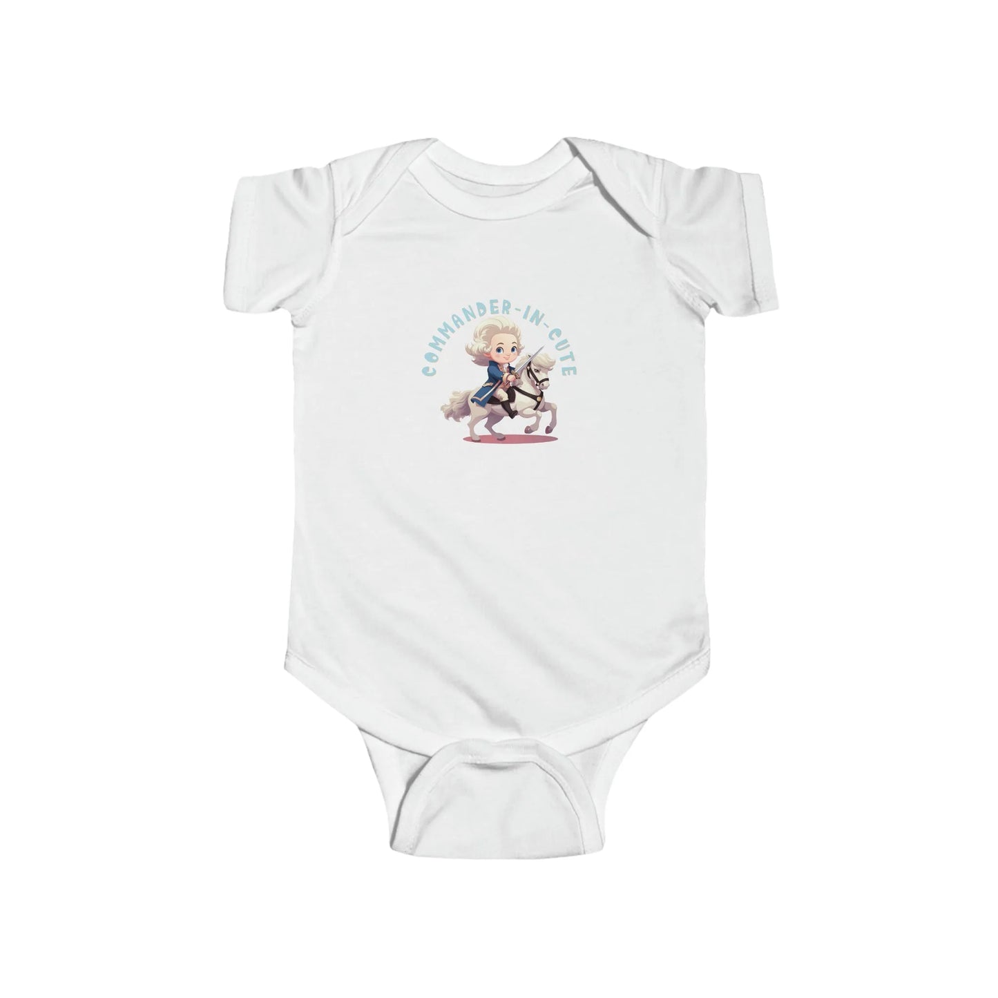 Commander-in-Cute George Washington Infant Fine Jersey Bodysuit