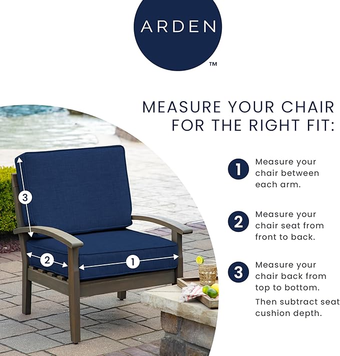Arden Indoor/Outdoor Seat or Rocking Chair Cushion, 19 x 18, Water Repellent, Rain Proof, Fade Resistant Cushion for Rocking or Dining Chairs Tan Leala