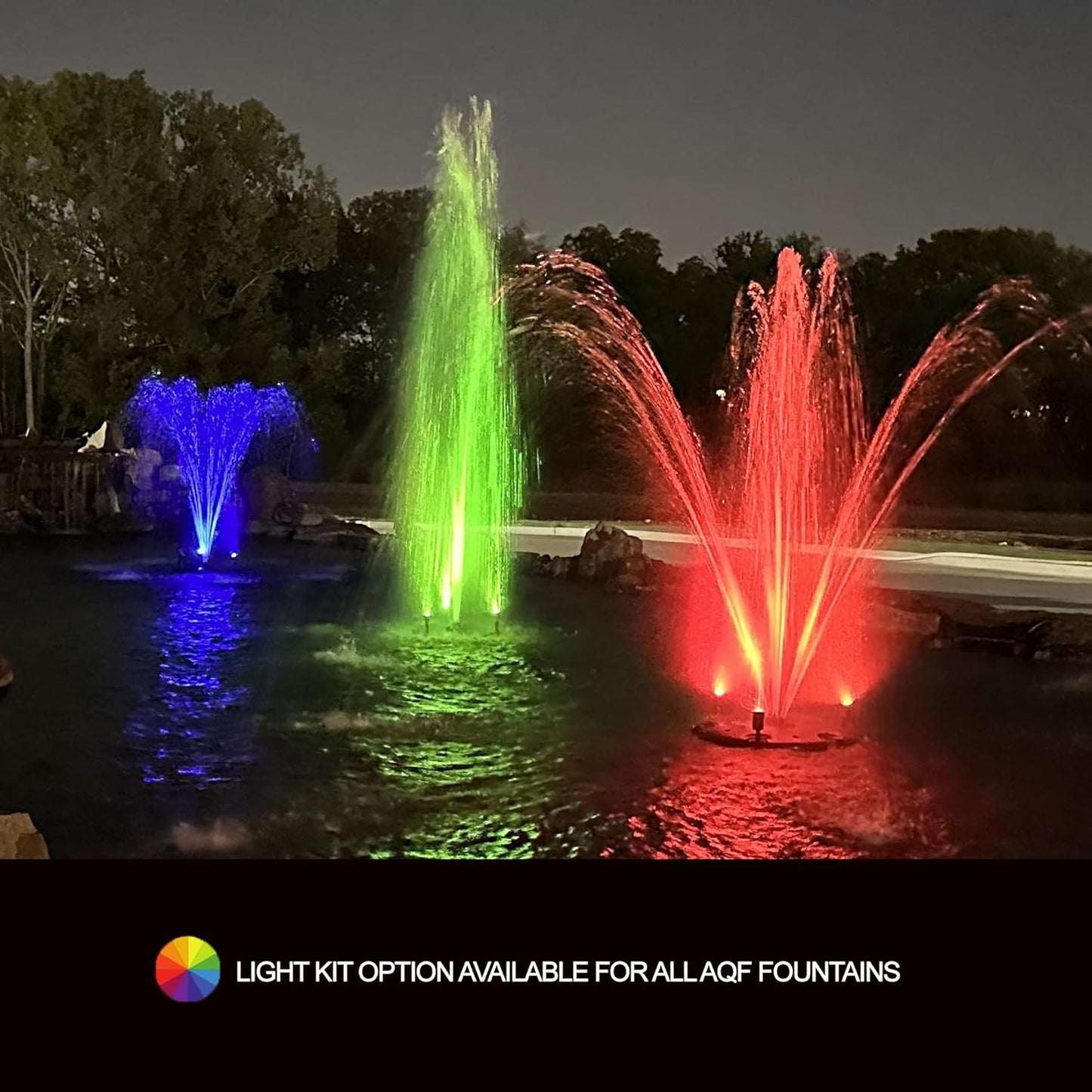 HALF OFF PONDS Floating Fountain – 1.5 HP Pond Aerator with 200' Cord – 12,500 GPH Water Pump – 11 Spray Patterns - Energy-Efficient – for Large Ponds, Lakes & Water Gardens