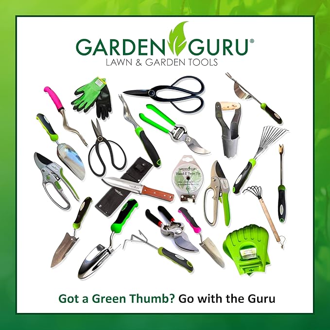 Garden Guru Stainless Steel Hand Weeder Fork Tool – Rust Resistant Stainless Steel – Ergonomic Handle – Great for Planting, Spreading Mulch, Weeding, Loosening & Transplanting Soil