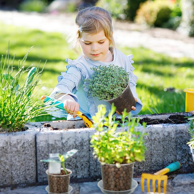 4/5/6/7 Inch Clear Nursery Pots for Plants with Sacuers 15 Pack, Plastic Flower Pots with Drainage Holes, Variety Pack Seedlings Garden Pot for Indoor Outdoor (7 inch)