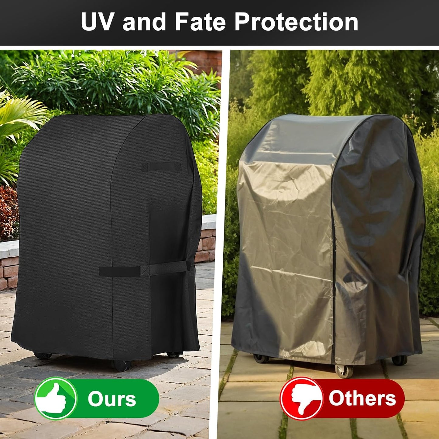 LBTING Grill Cover, 32-inch Heavy Duty 300D Oxford Waterproof Windproof UV Resistant BBQ Gas Grill Cover for Outdoor Barbecue Fit Most Brands Weber, Brinkmann, Char Broil, Holland