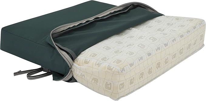Classic Accessories Ravenna Water-Resistant 21 x 19 x 5 Inch Patio Seat Cushion, Mallard Green, Patio Loveseat Cushion