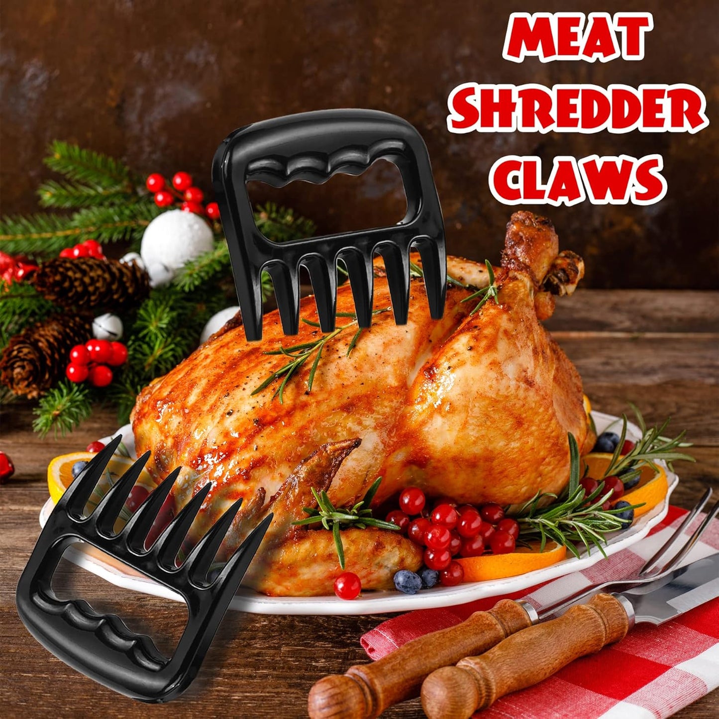 ROMANTICIST 27pcs Heavy Duty Grilling Gifts for Men Dad Fathers Day, Extra Thick BBQ Accessories Tools Set, Stainless Steel Grill Utensils Kit with Meat Claws, Carrying Bag for Outdoor Camping Black