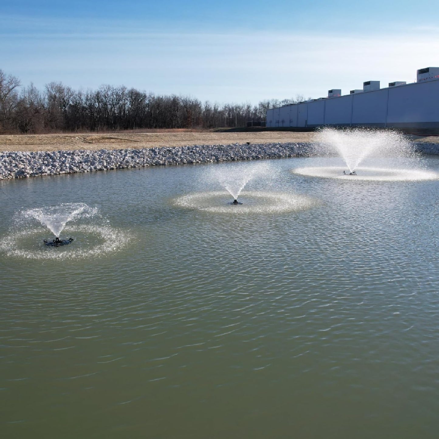 HALF OFF PONDS Floating Fountain – 1.2 HP Pond Aerator, 200' Cord – 10,000 GPH Water Pump – 11 Spray Patterns - Energy-Efficient – White LED Lights - for Large Ponds, Lakes & Water Gardens
