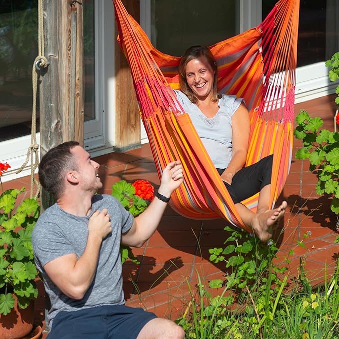 LA SIESTA® - Medium Basic Domingo Hammock Swing Chair - Weather & Tear Resistant Hanging Hammock Chair - Indoor Outdoor Hammock Chair Swing - Patio Porch Bedroom Hanging Chair - Max 250 Lbs, Toucan