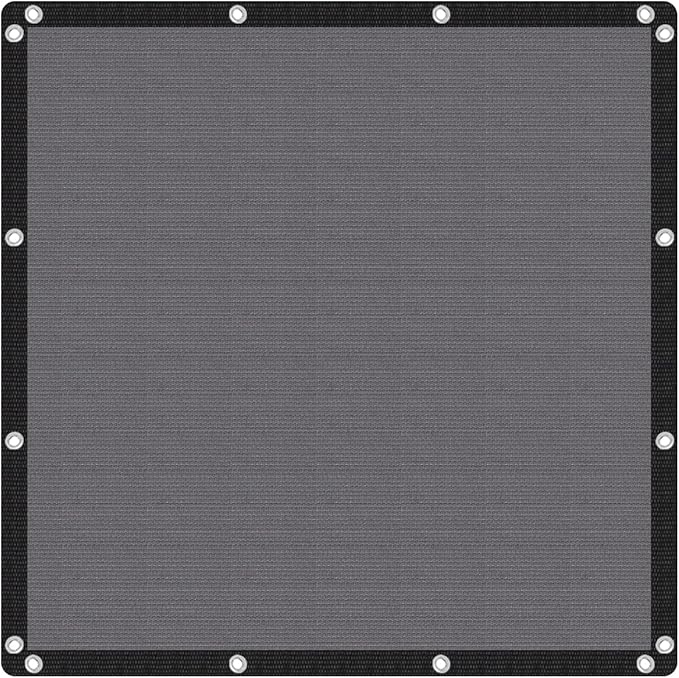 VICLLAX Shade Fabric Sun Shade Cloth with Every 2 FT Grommets for Patio Garden Pergola Cover Canopy 7x9 FT, Grey