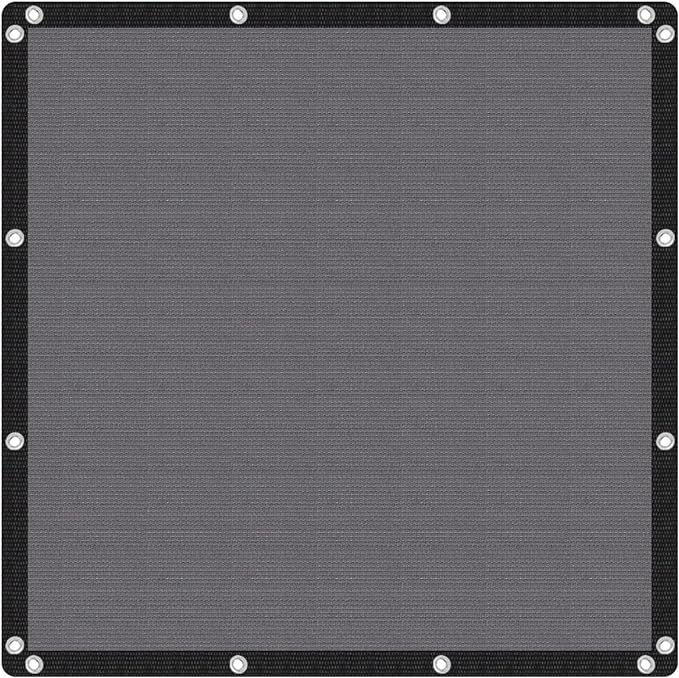 VICLLAX Shade Fabric Sun Shade Cloth with Every 2 FT Grommets for Patio Garden Pergola Cover Canopy 11x19 FT, Grey