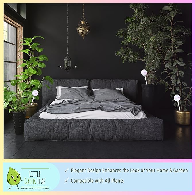 LGL Plant Watering Globes - Automatic Self Watering Globes. Decorative Self Watering Planter Inserts Made From Hand-Blown Durable Glass. Self Watering Spikes to Support Plant Health. 4 Pack, Medium.
