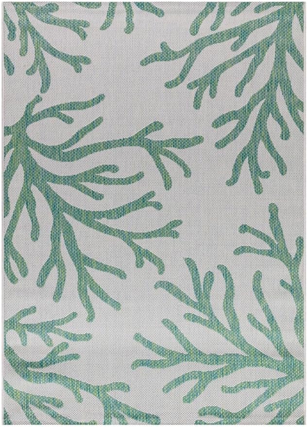 Keen Home Design Terrace Outdoor Area Rug - 5x8 Washable Indoor/Outdoor Rug for Patio, Kitchen, Balcony, Beach, Garden, Deck and Porch, Size: 5'3"x7'7"