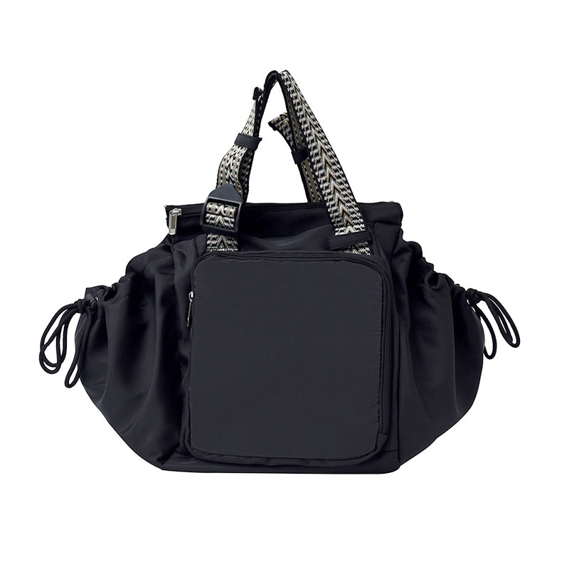 Nylon Fabric Mommy Bag, Large Capacity, Portable, Single Shoulder Tote Bag For Travel