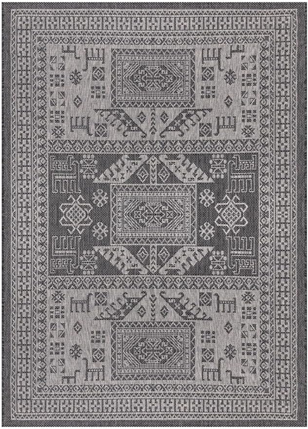 Keen Home Design Terrace Outdoor Area Rug - 5x8 Washable Indoor/Outdoor Rug for Patio, Kitchen, Balcony, Beach, Garden, Deck and Porch, Size: 5'3"x7'7"