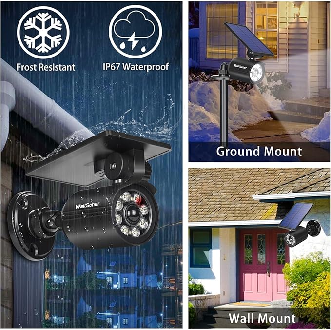 Solar Lights Outdoor Motion Sensor Flood Lights IP67 Waterproof 3600mAh Security Light for Front Door,Garage, Driveway, Yard, Deck(2pack)