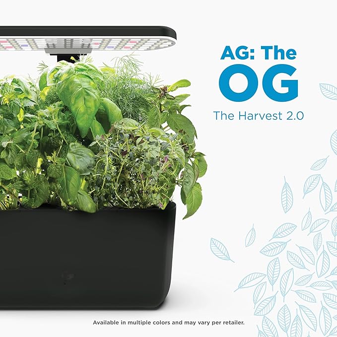AeroGarden Harvest 2.0, Indoor Garden Hydroponic System with LED Grow Light, Holds up to 6 AeroGarden Pods, Green