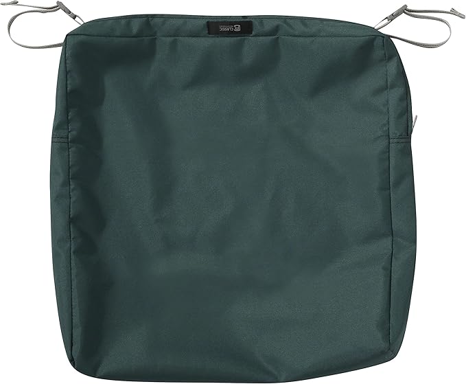 Classic Accessories Ravenna Water-Resistant Patio Chair Seat Cushion, 18 x 18 x 2 Inch, Mallard Green, Patio Furniture Cushions