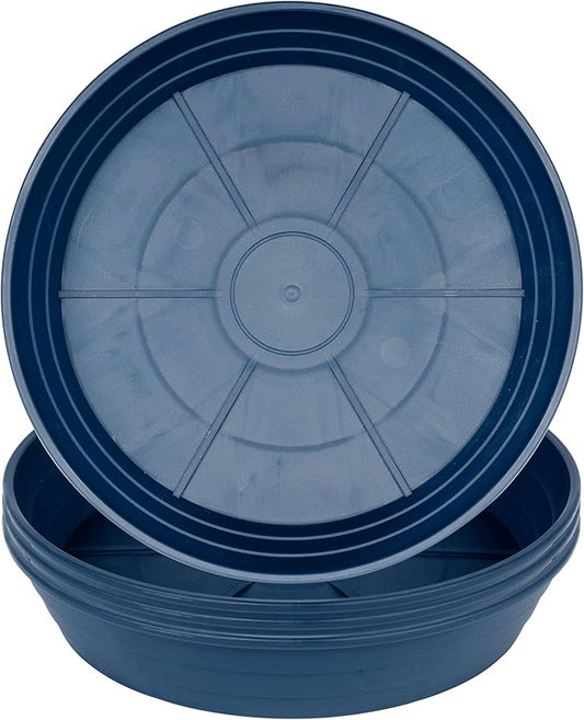 Plant Saucer 14 Inch 4 Pack 6 8 10 12 14 16 18 20 25, Plastic Plant Trays for Pots，Extra-Deep Plant Water Dray Tray, Bird Bath Bowl, Heavy Flower Plant Saucers Indoors and Outdoor No Holes