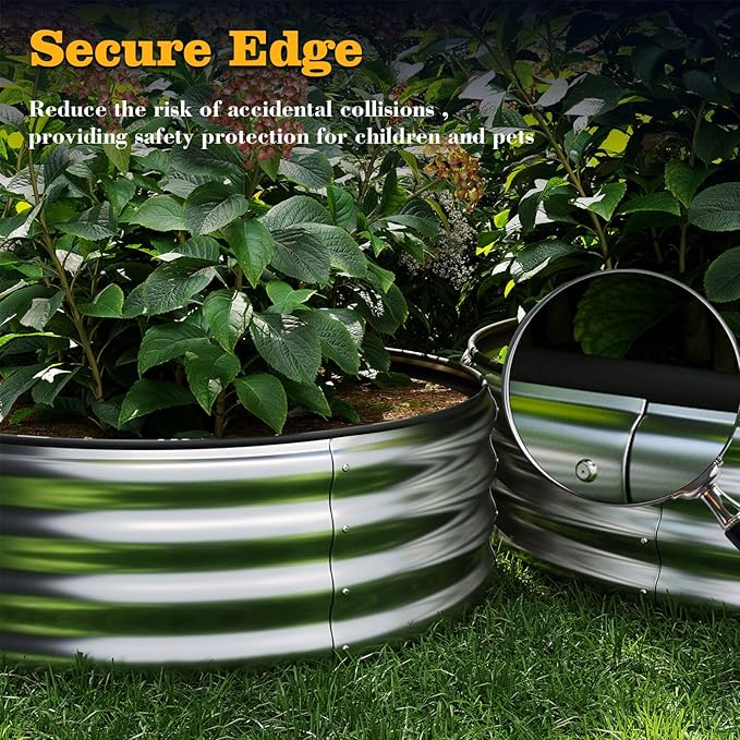 Galvanized Metal Planter Raised Garden Bed Kit for Gardening Outdoor，4x2x1ft Planter Grow Garden Box Raised Flower Bed，Long Vegetable Clearance Herb Raised Garden Beds for Gardening Black