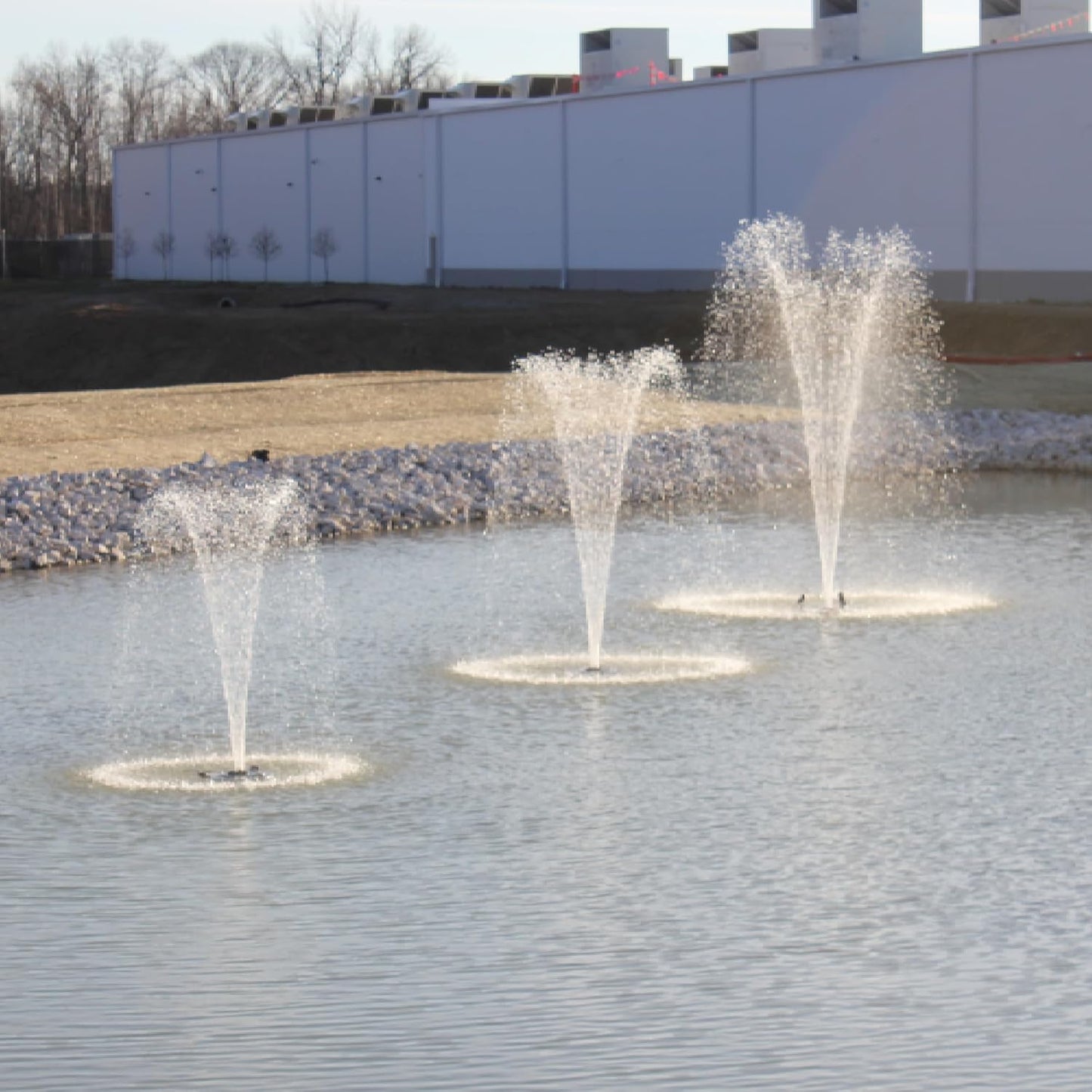 HALF OFF PONDS Floating Fountain – 1.2 HP Pond Aerator, 100' Cord – 10,000 GPH Water Pump – 11 Spray Patterns - Energy-Efficient – White LED Lights - for Large Ponds, Lakes & Water Gardens