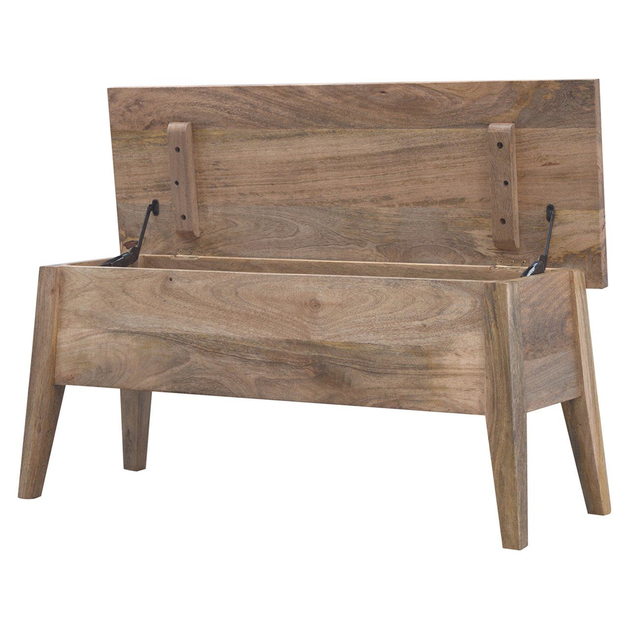 Lid Up Storage Bench - Oak