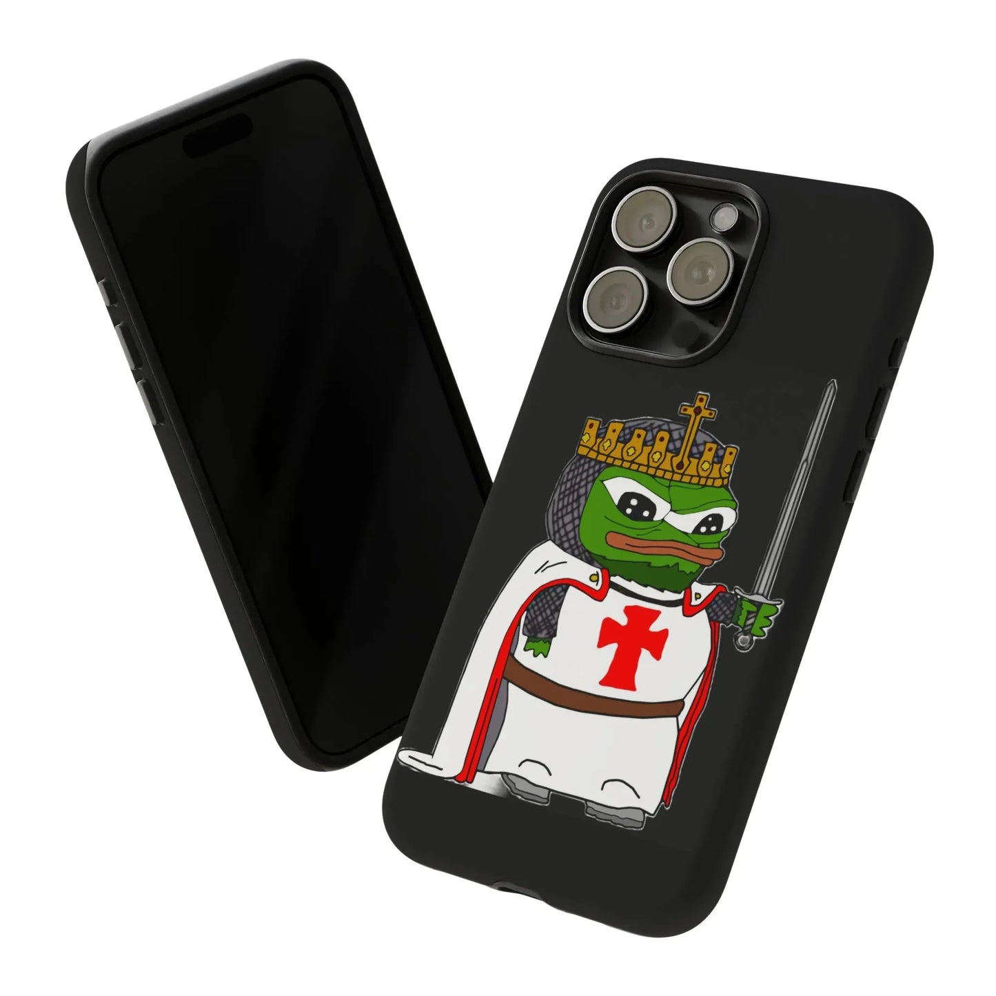 Crusader Pepe Cell Phone Case - Deus Vult Knight Phone Cover - 4LibertyShop.com