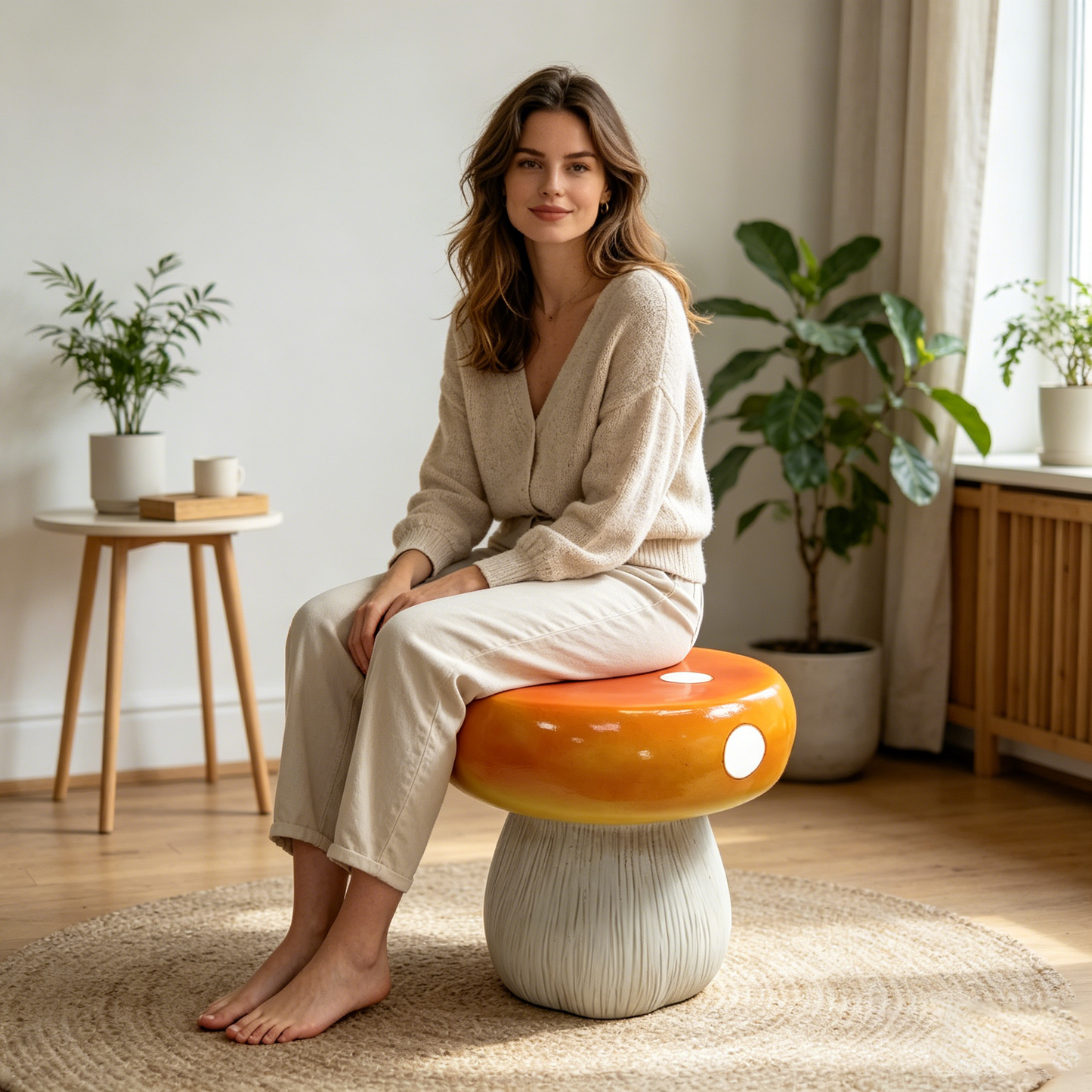 Mushroom Resin Model Stool